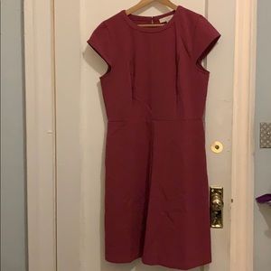 Mauve A-line LOFT dress with stretch NWT size 16